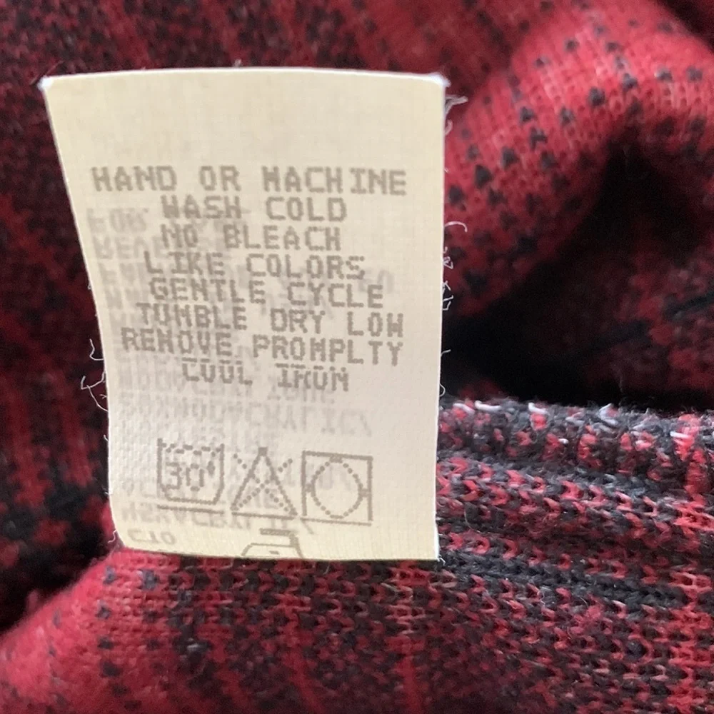 Woolrich Vtg 90s Men’s Distressed Deep Pile Fleece Crewneck Sweater USA Size L
